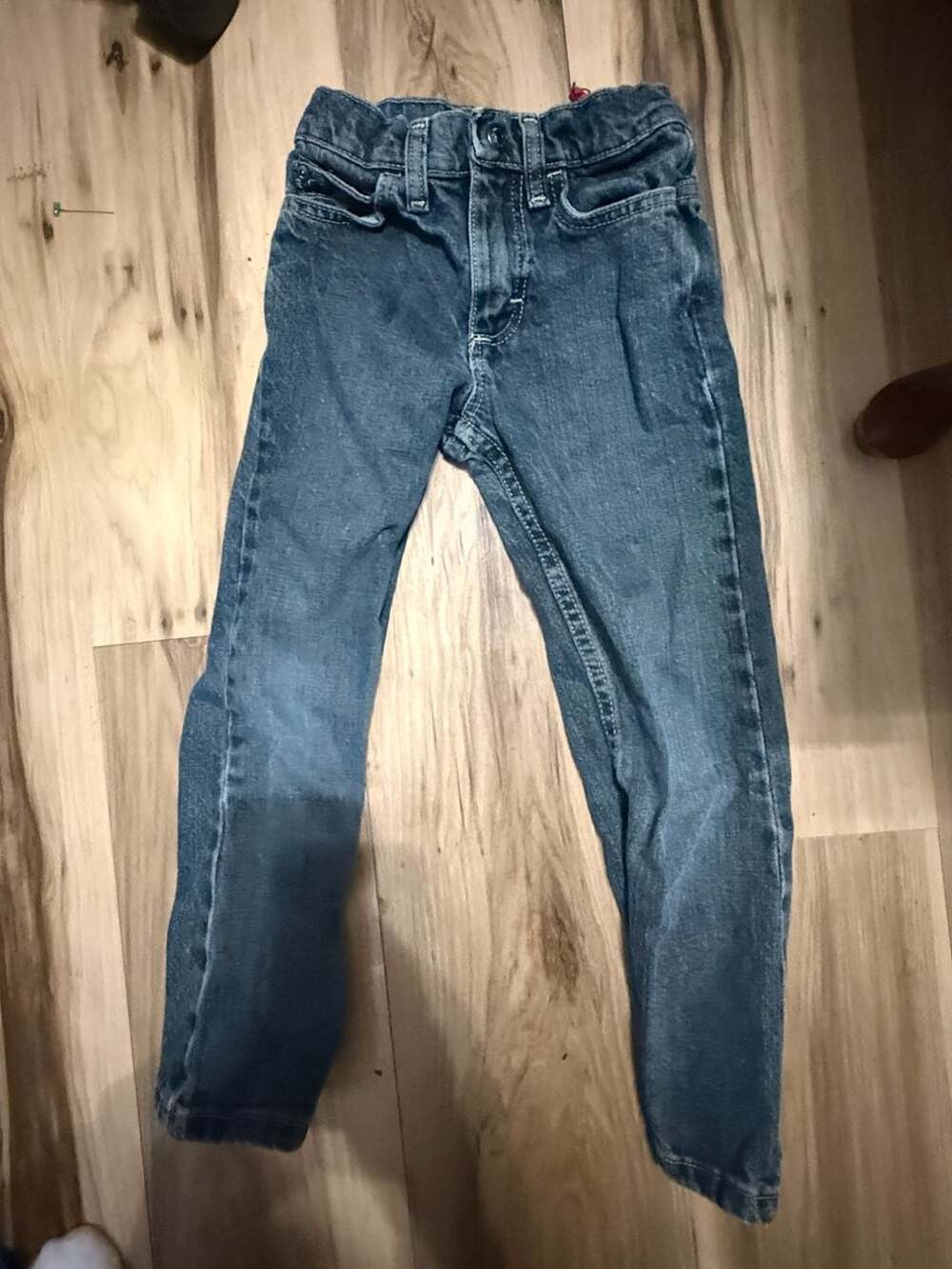 Wrangler Boys Jeans Size 6 Slim Adjustable Waist Medium Wash Straight Leg